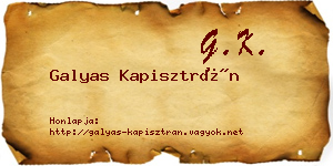 Galyas Kapisztrán névjegykártya